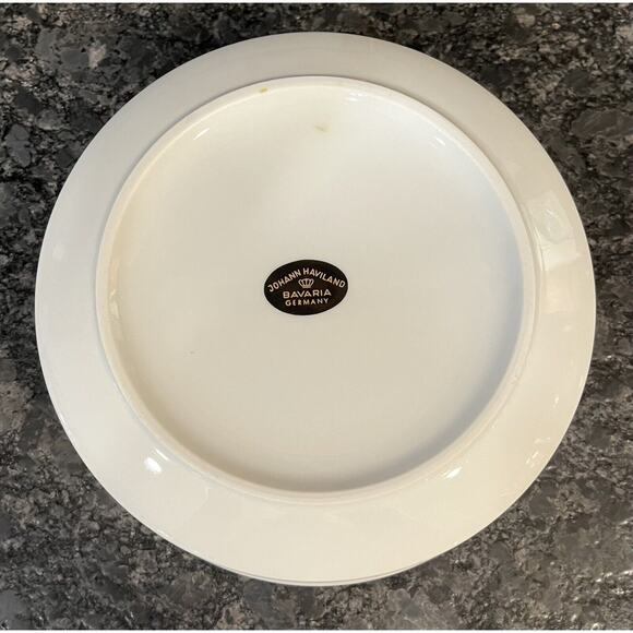 (2) Johann Haviland Sweetheart Rose 7 1/2” Round Vegetable Bowls Bavaria Germany - Picture 6 of 7